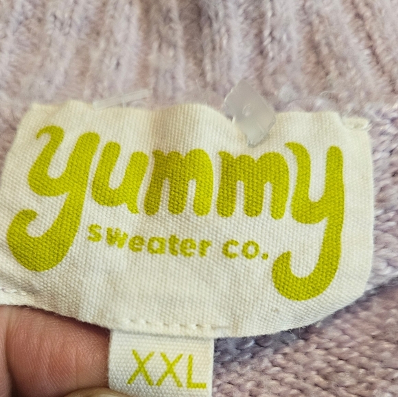 Yummy Sweater Co Womens Light Purple V Neck Sweater Size XXL - Picture 4 of 10